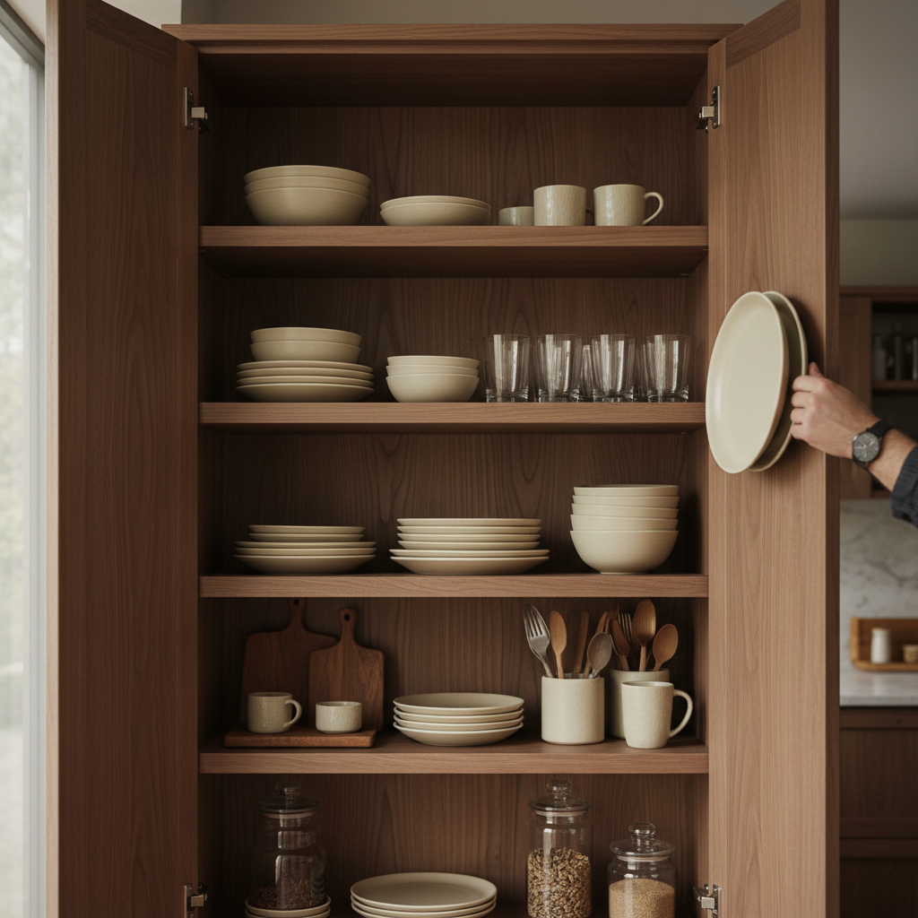 wooden cabinets