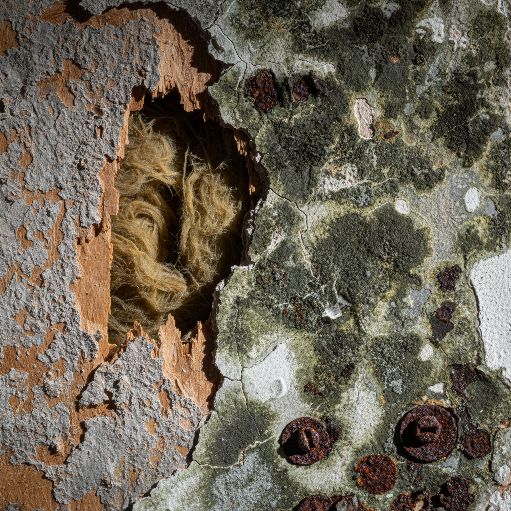 water damage stucco