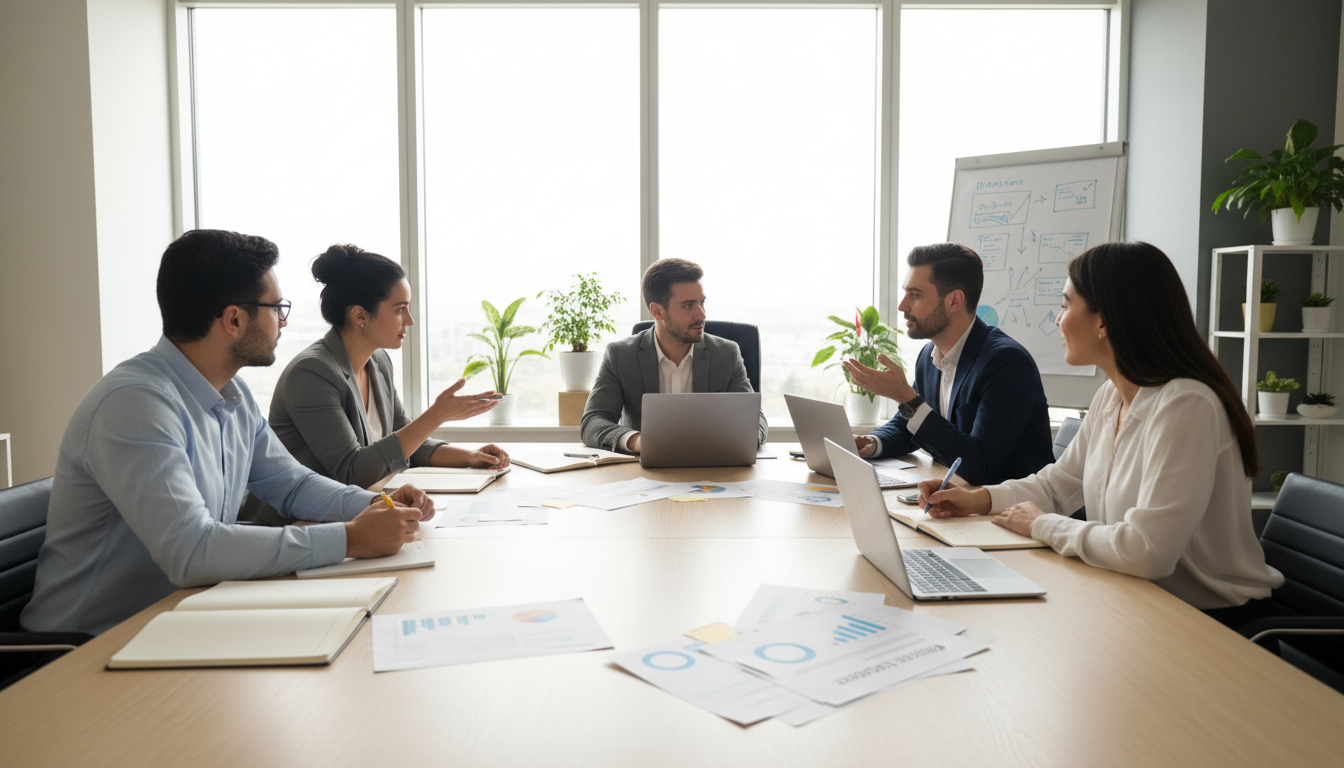sales team meeting