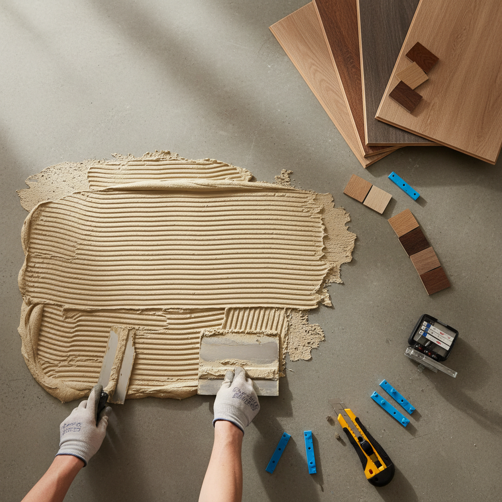 cutting vinyl flooring