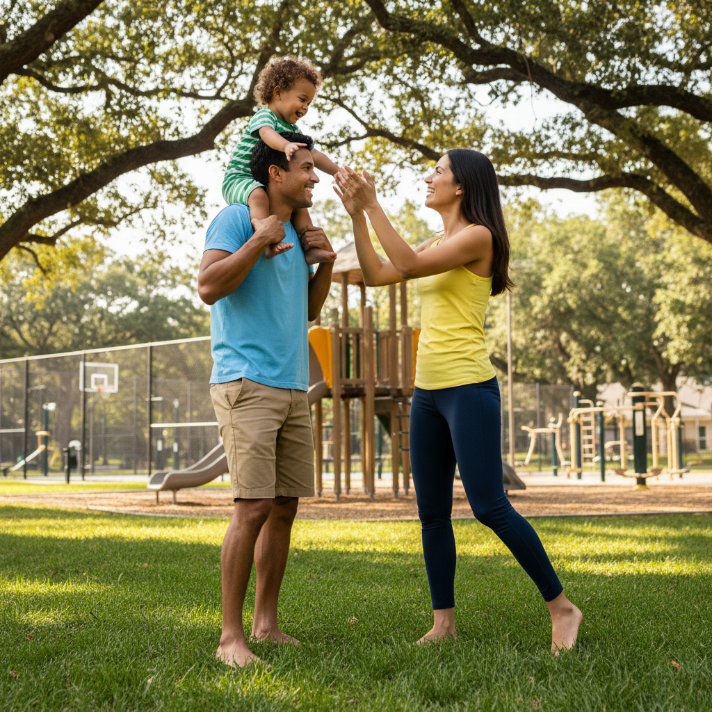 family in park