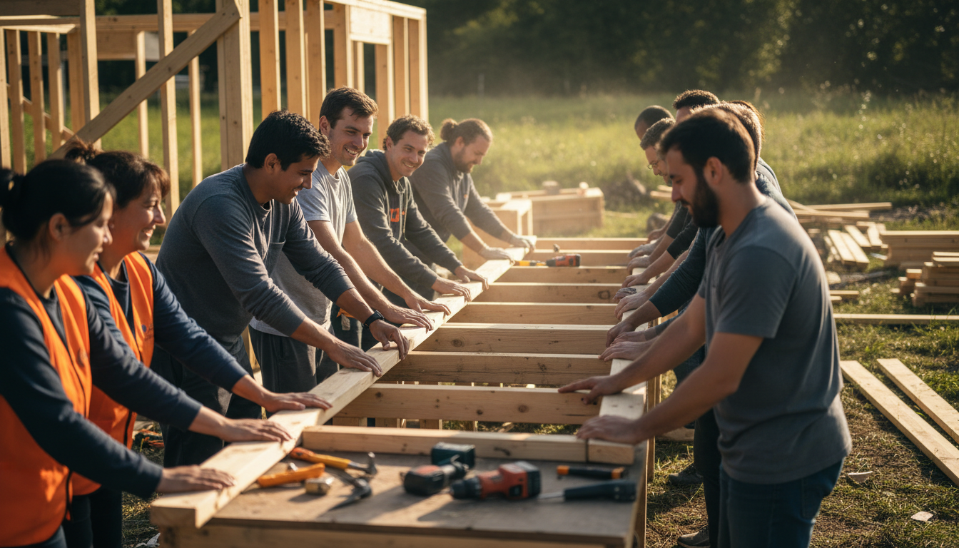 diverse volunteers