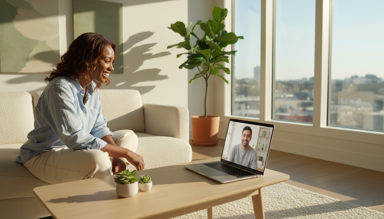 video call couple