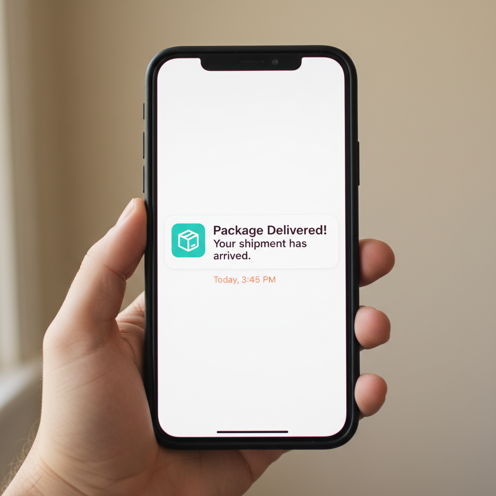 Smartphone showing a fake 