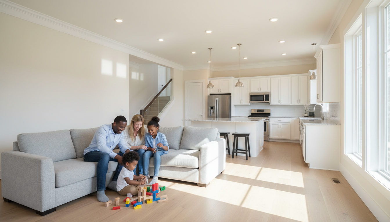 family in tiny home