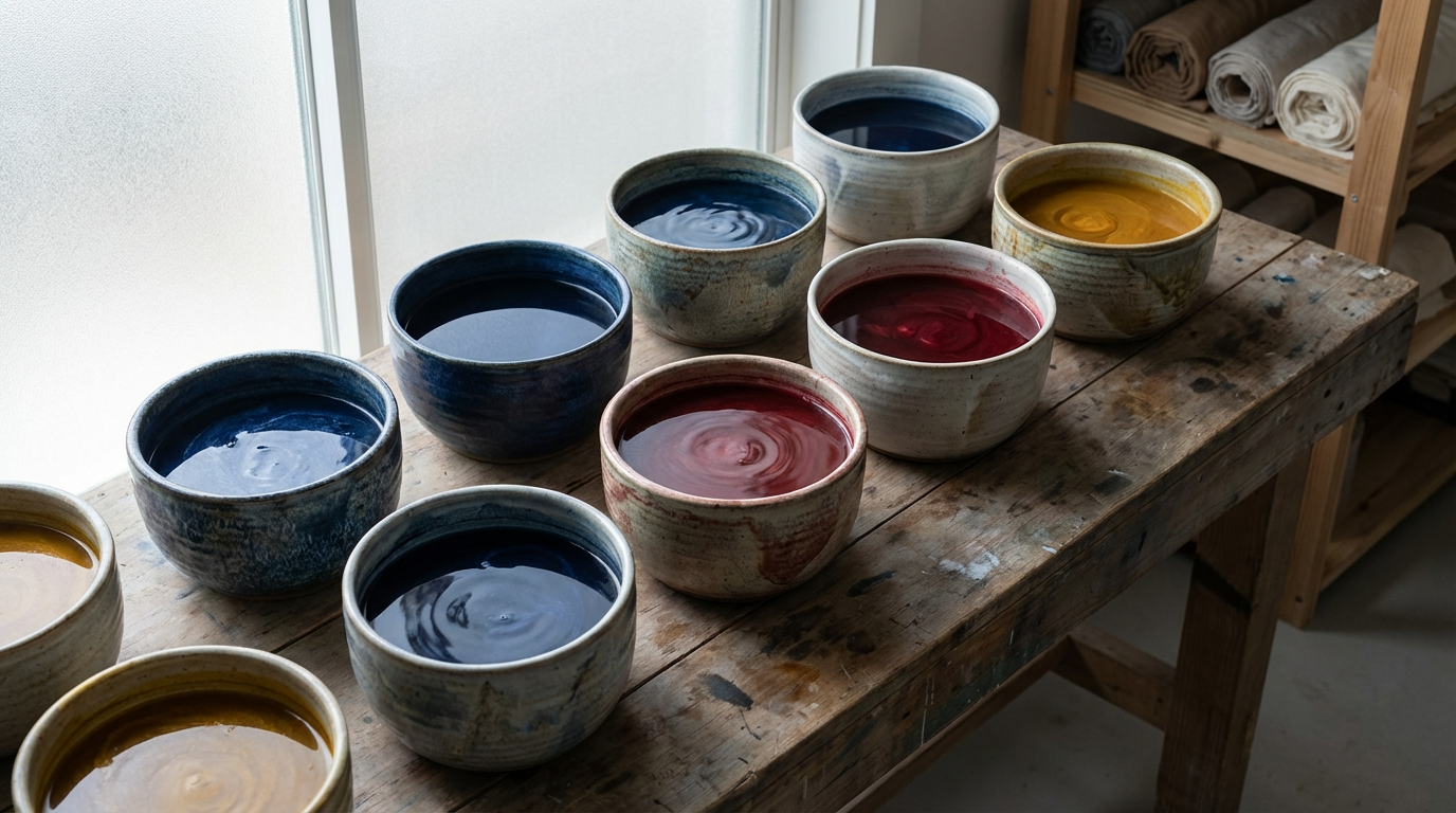 preparing fabric dyeing