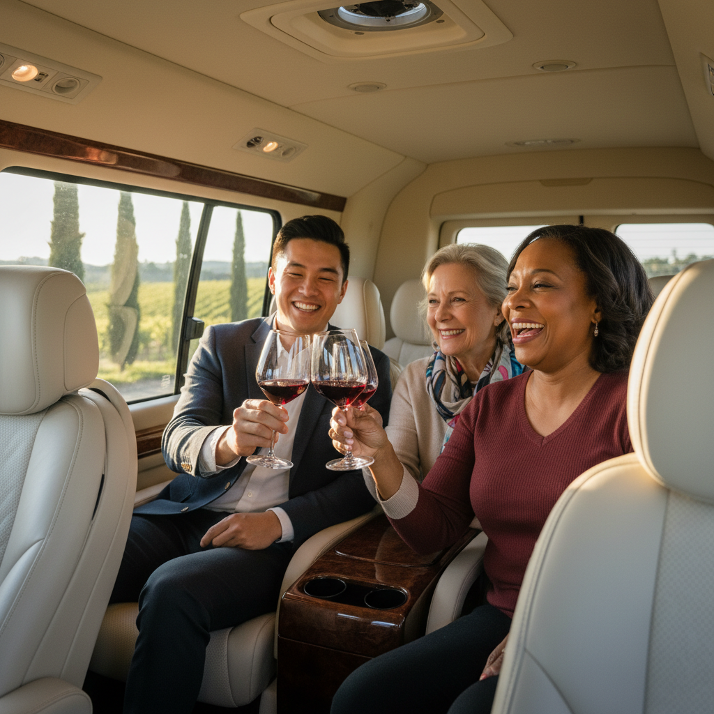 people enjoying wine
