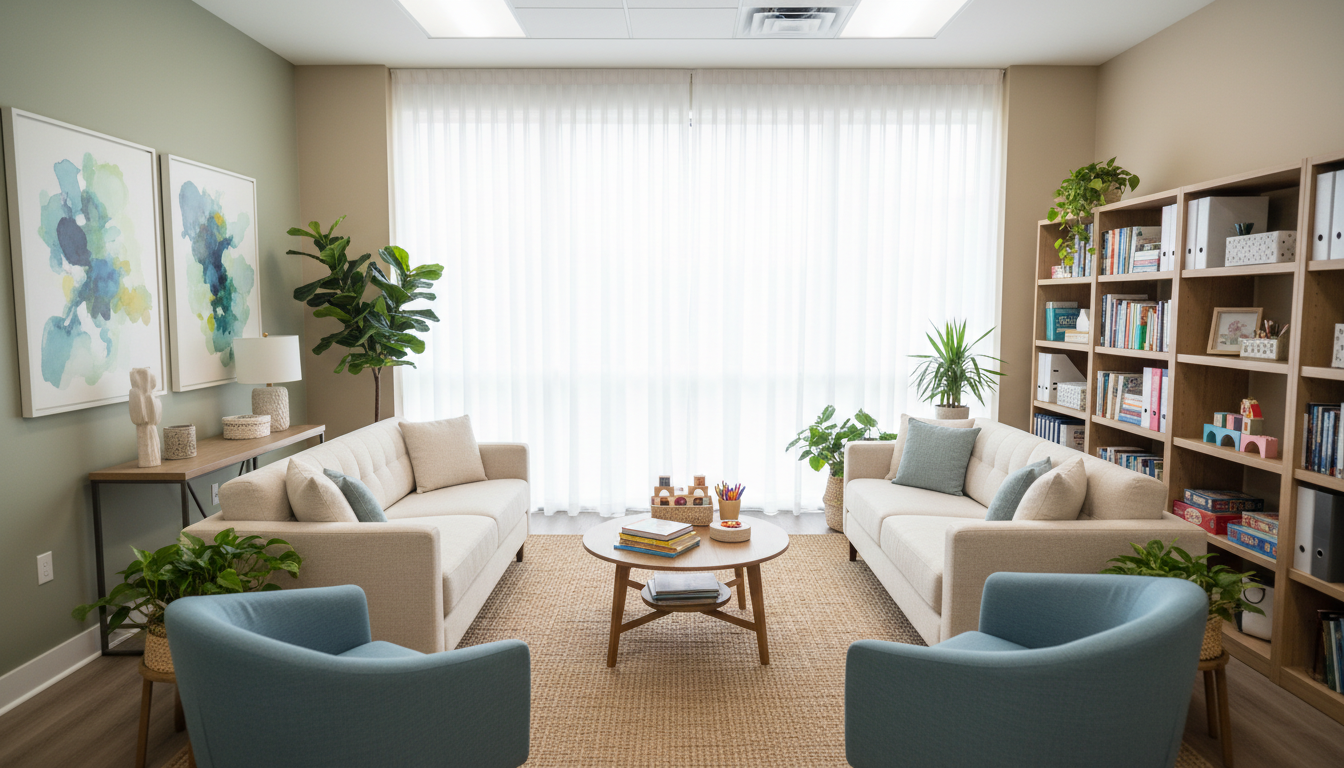 peaceful therapy environment