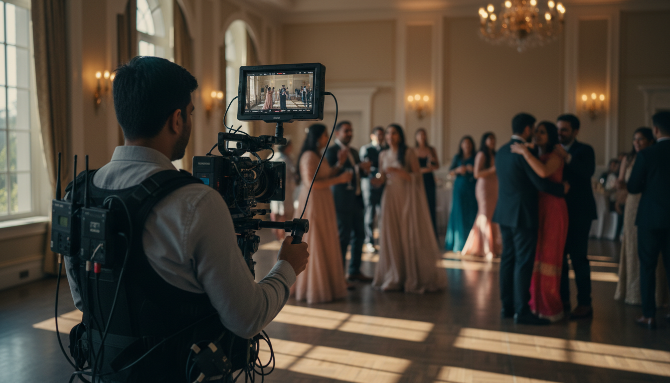 videographer at wedding