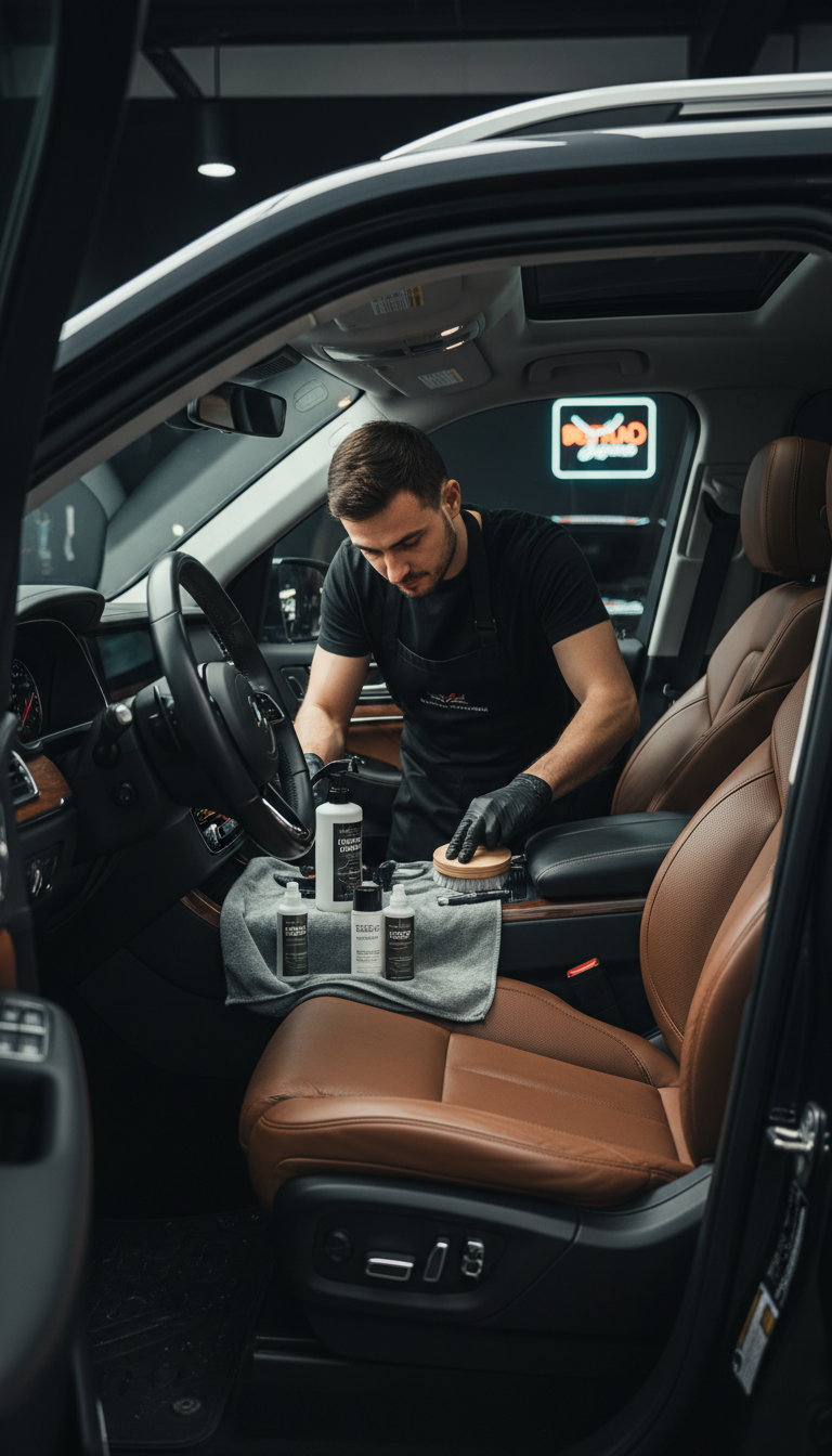 car interior detailing