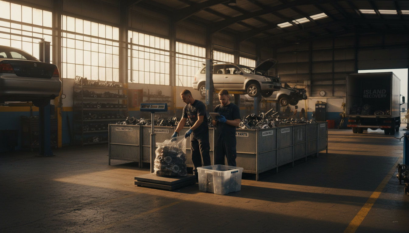 recycling auto parts