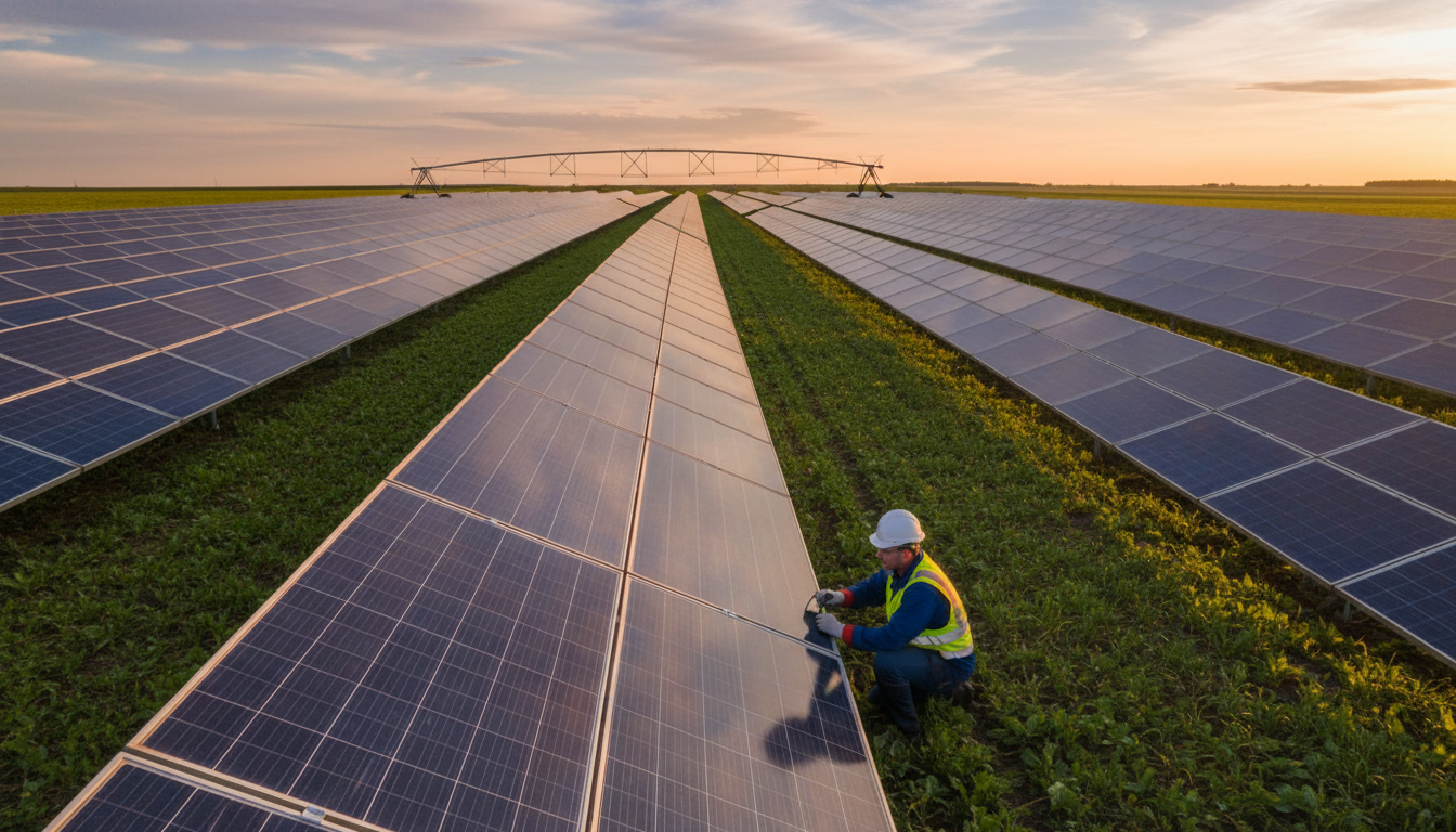 solar panels farm