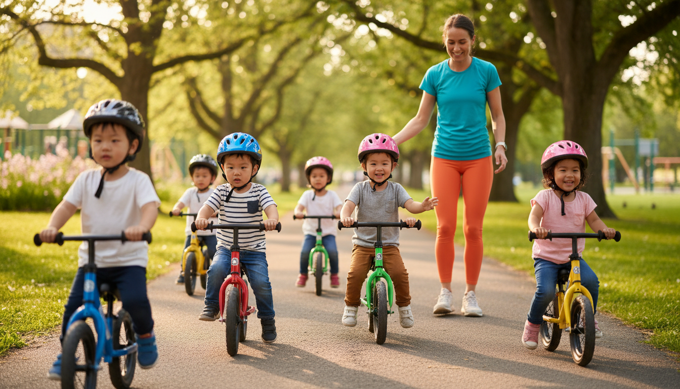 children exercising