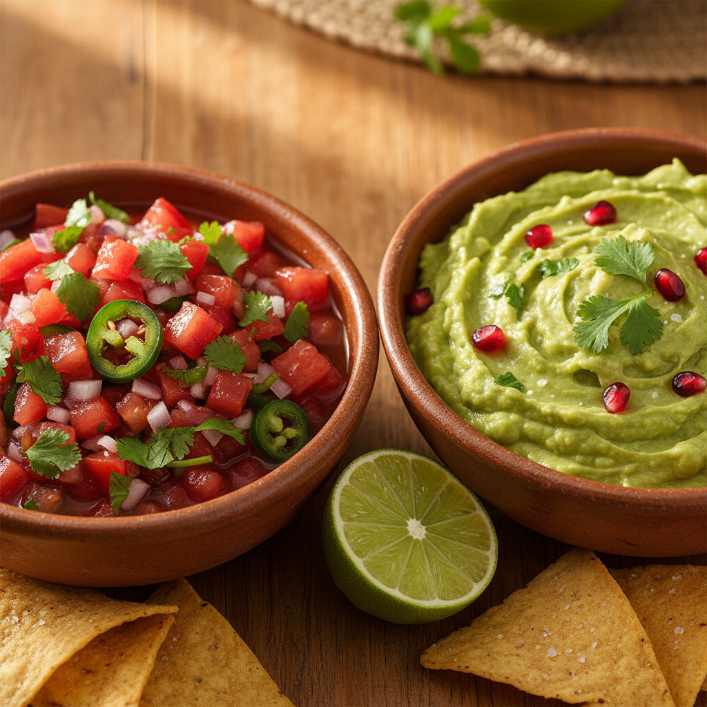 salsa and guacamole