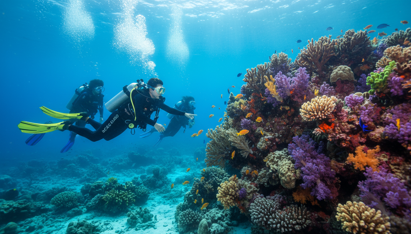 coral reef diving