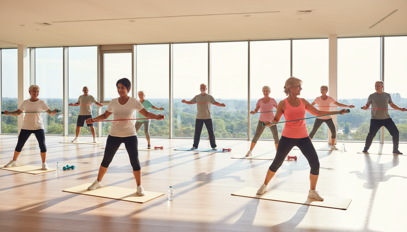 group fitness class seniors