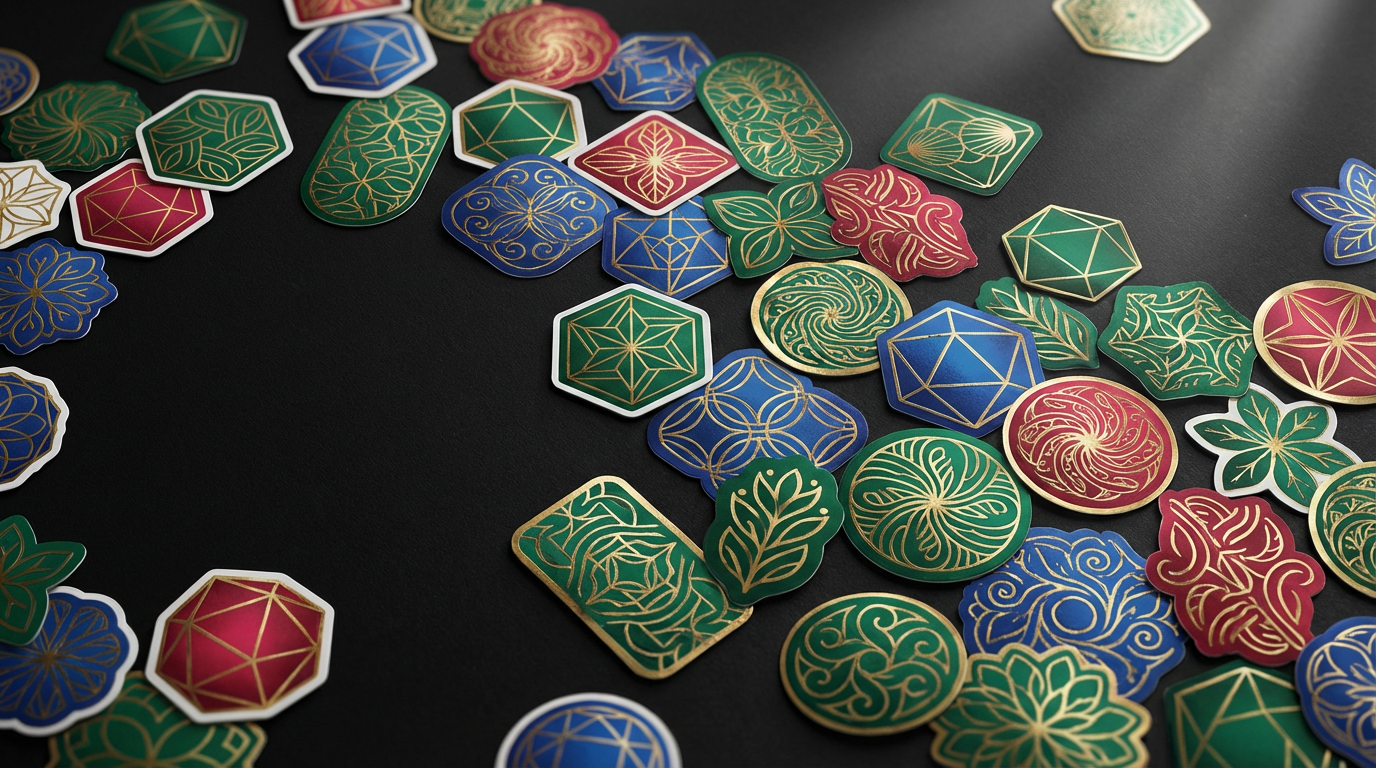colorful labels