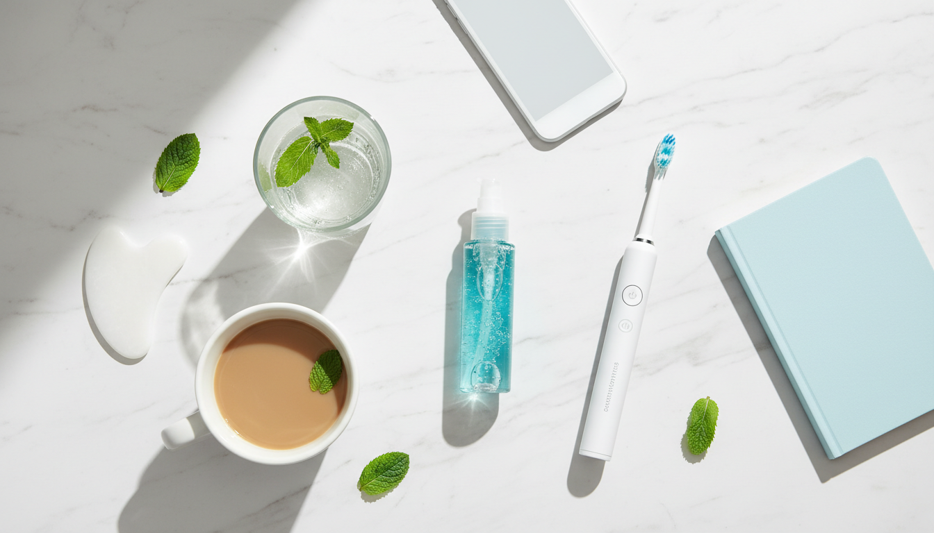toothpaste and mouthwash