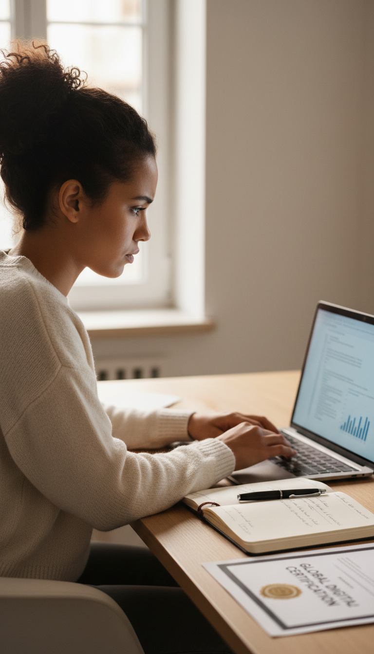 woman learning