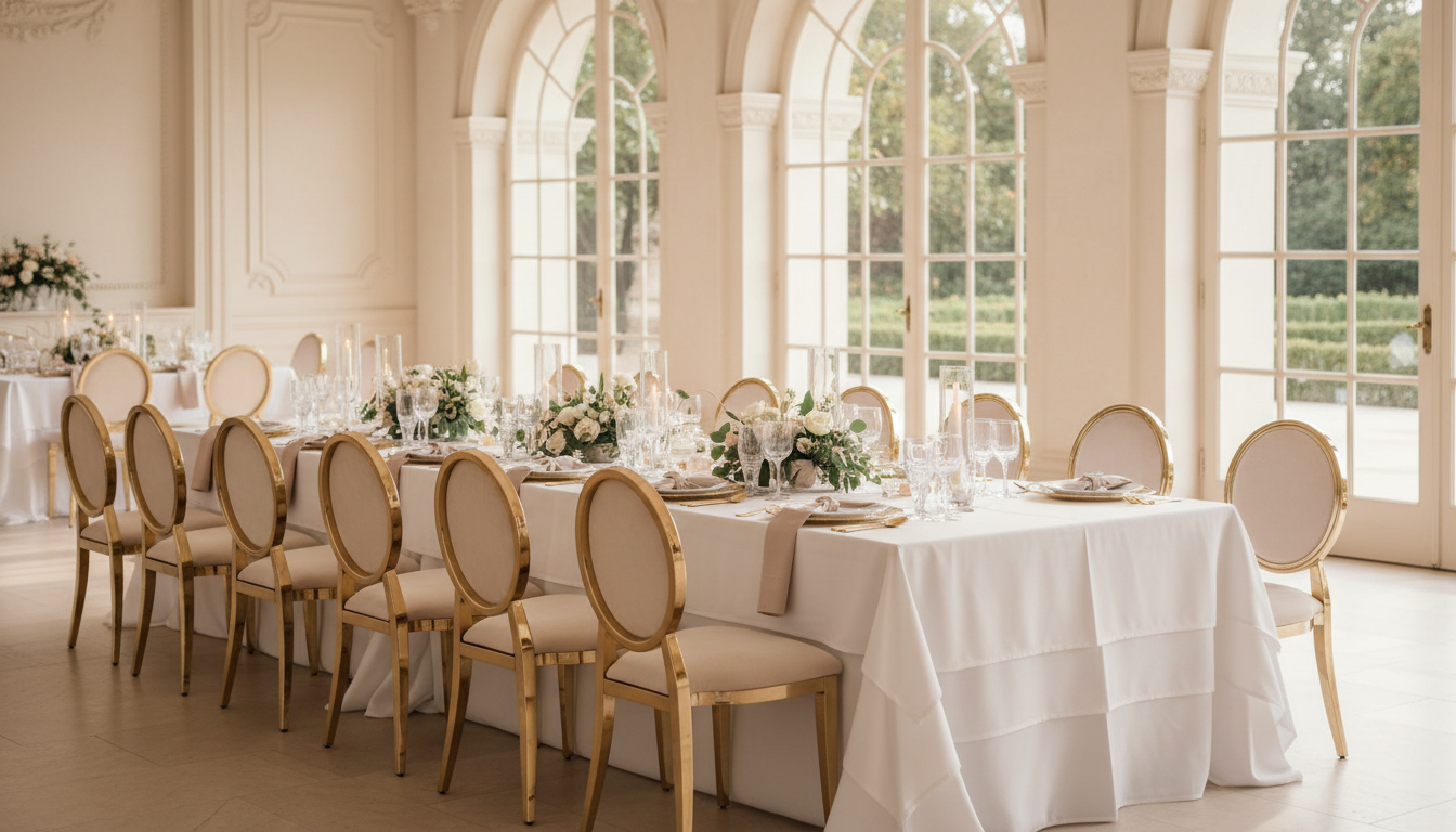 wedding reception setup