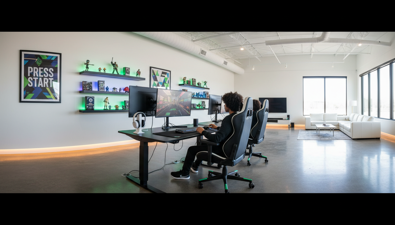 stylish gaming room