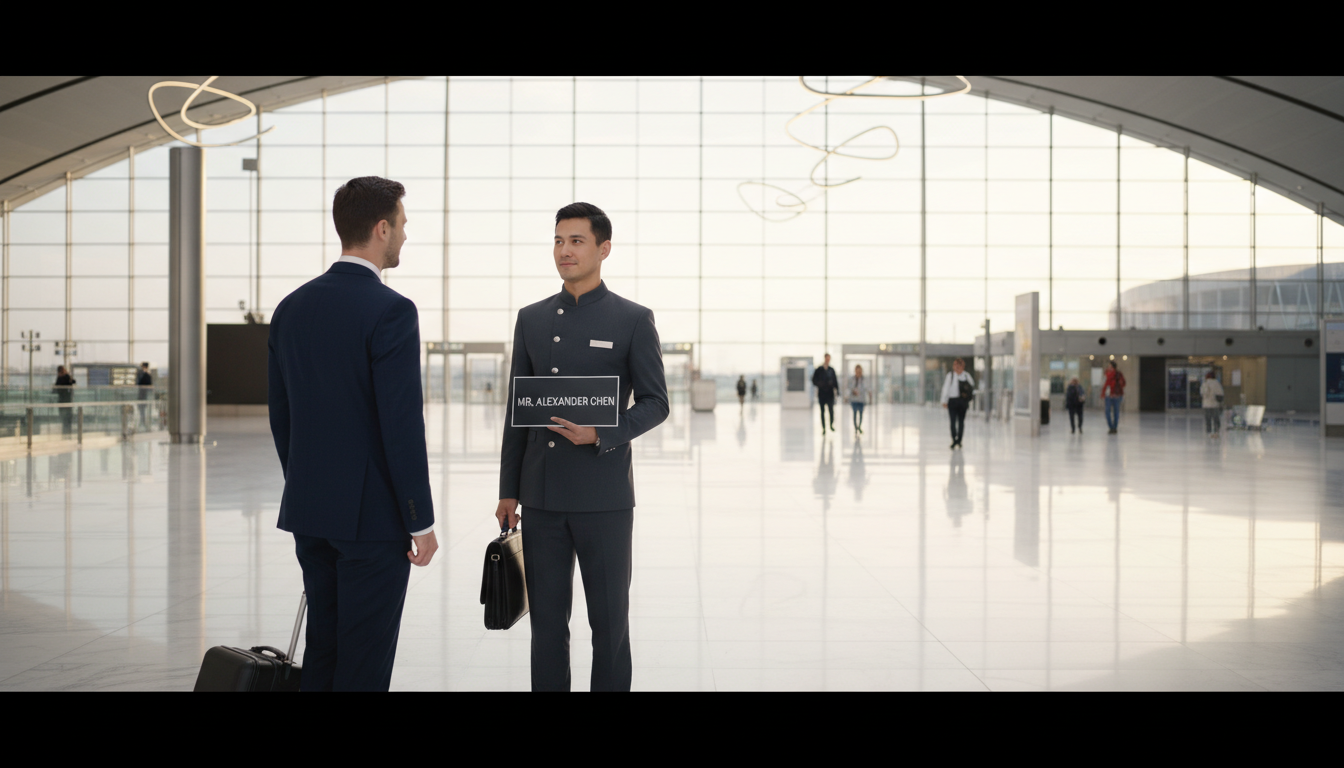 chauffeur greeting