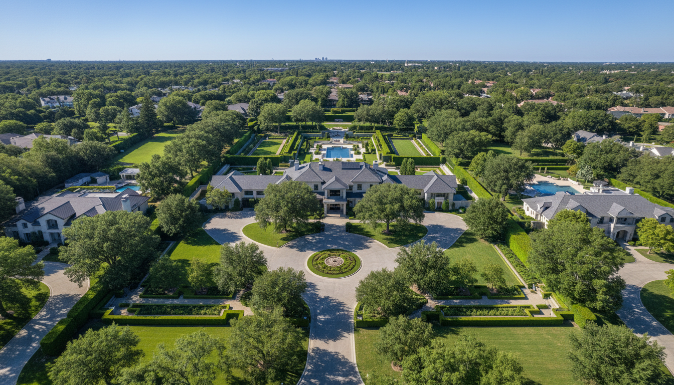 real estate aerial view