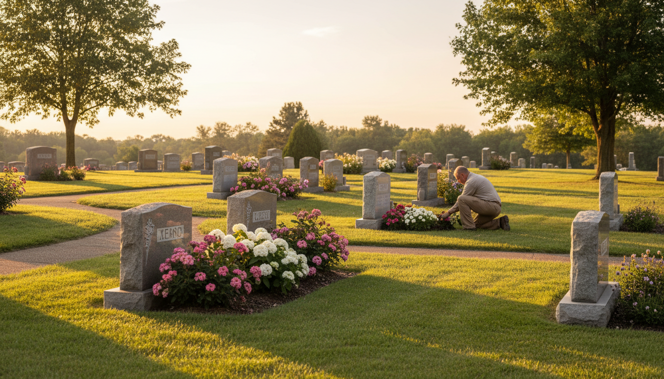 wintry cemetery