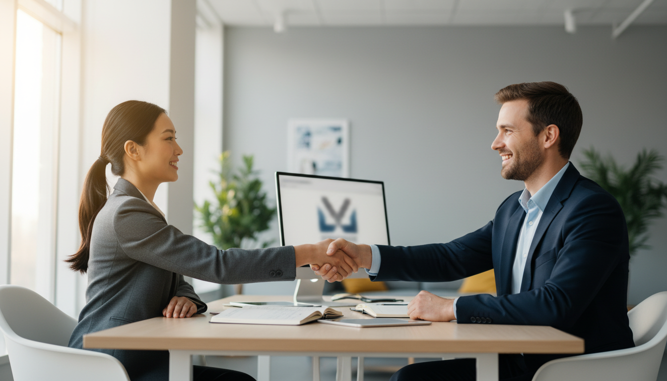 job interview handshake