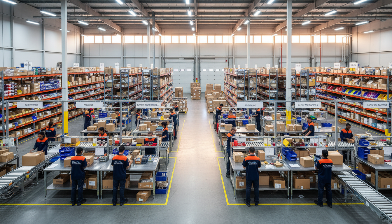 busy warehouse