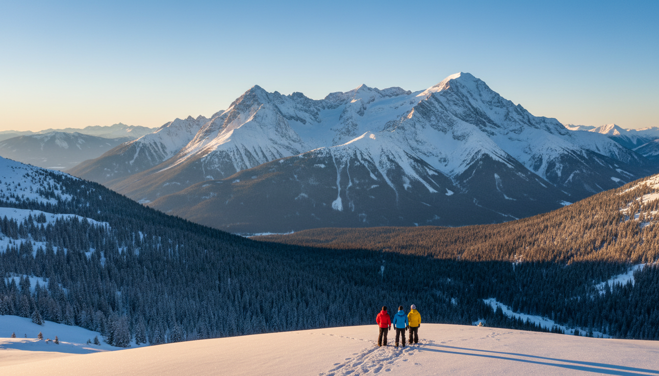 snowy mountains