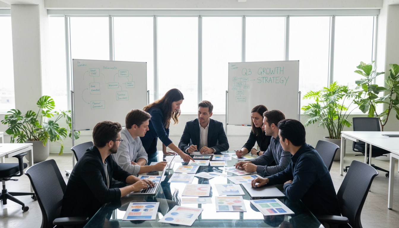 Physical marketing materials provide a sense of legitimacy that digital ads often lack. Marketing experts reviewing high-quality printed branding materials and samples for a local business.