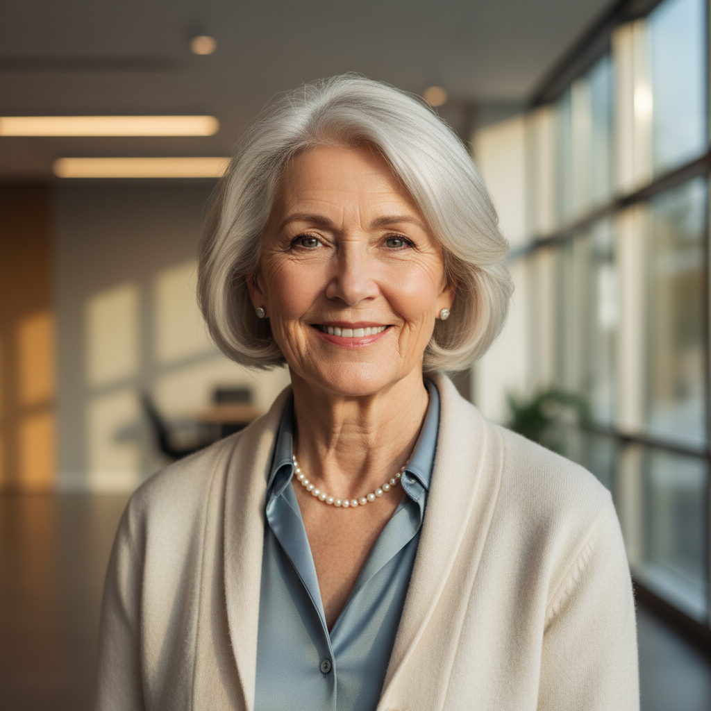 senior woman spring