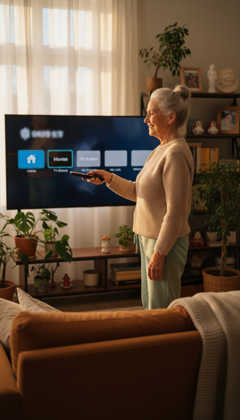 senior happy technology