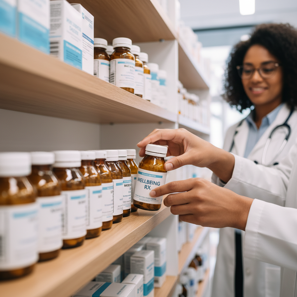 pharmacy shelves
