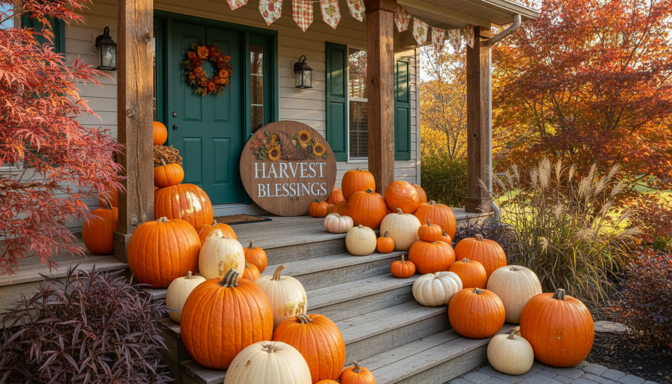 fall porch decor