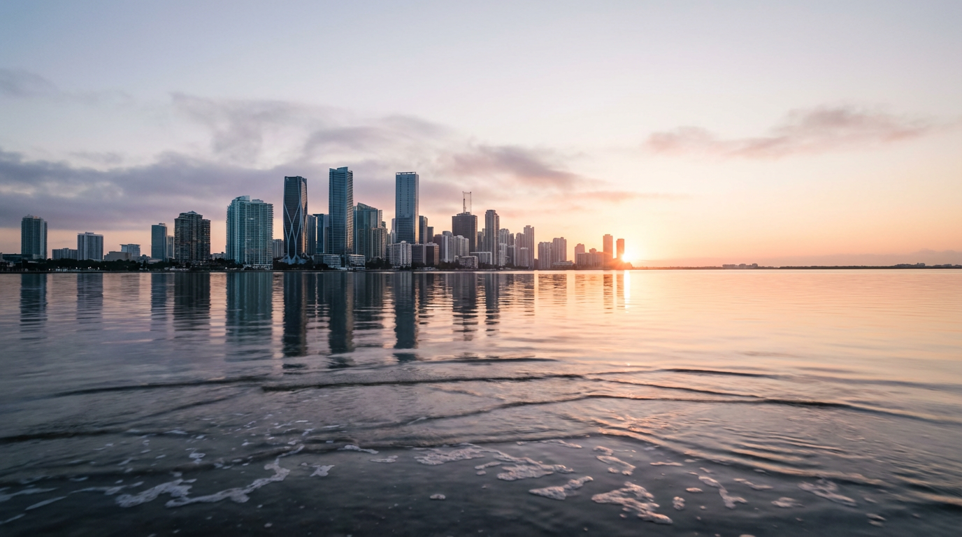 drone over miami