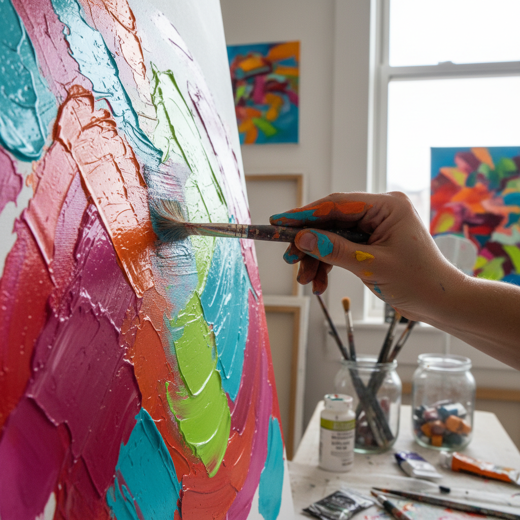 artist working