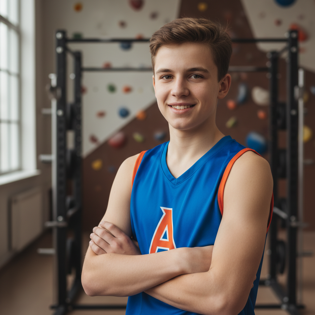 confident athlete