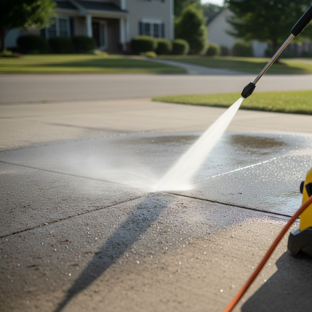 pressure washing home