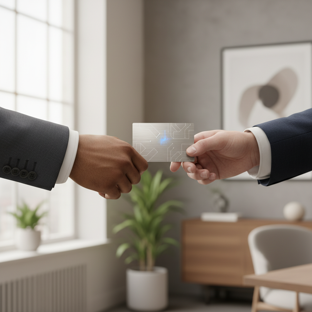 business cards exchange