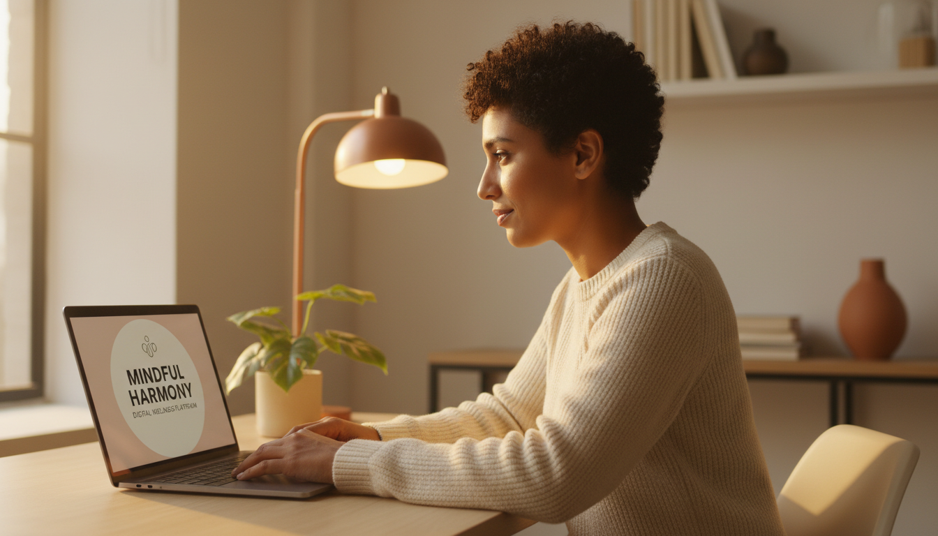 man using laptop therapy