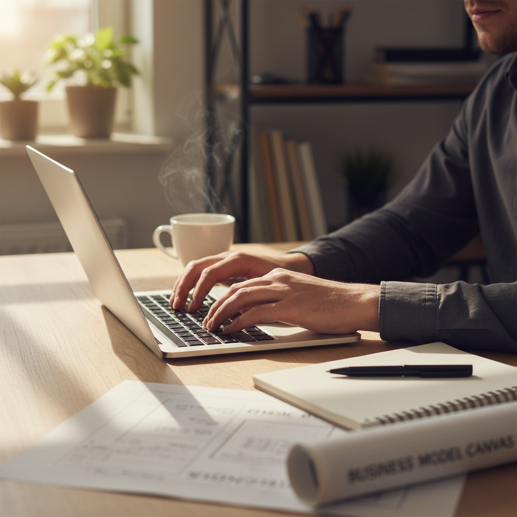 entrepreneur working