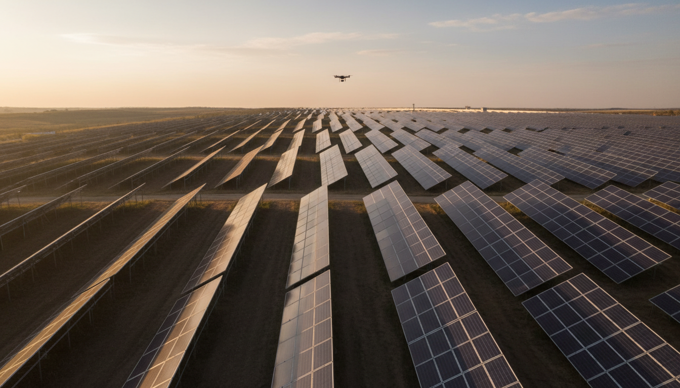solar farm drone