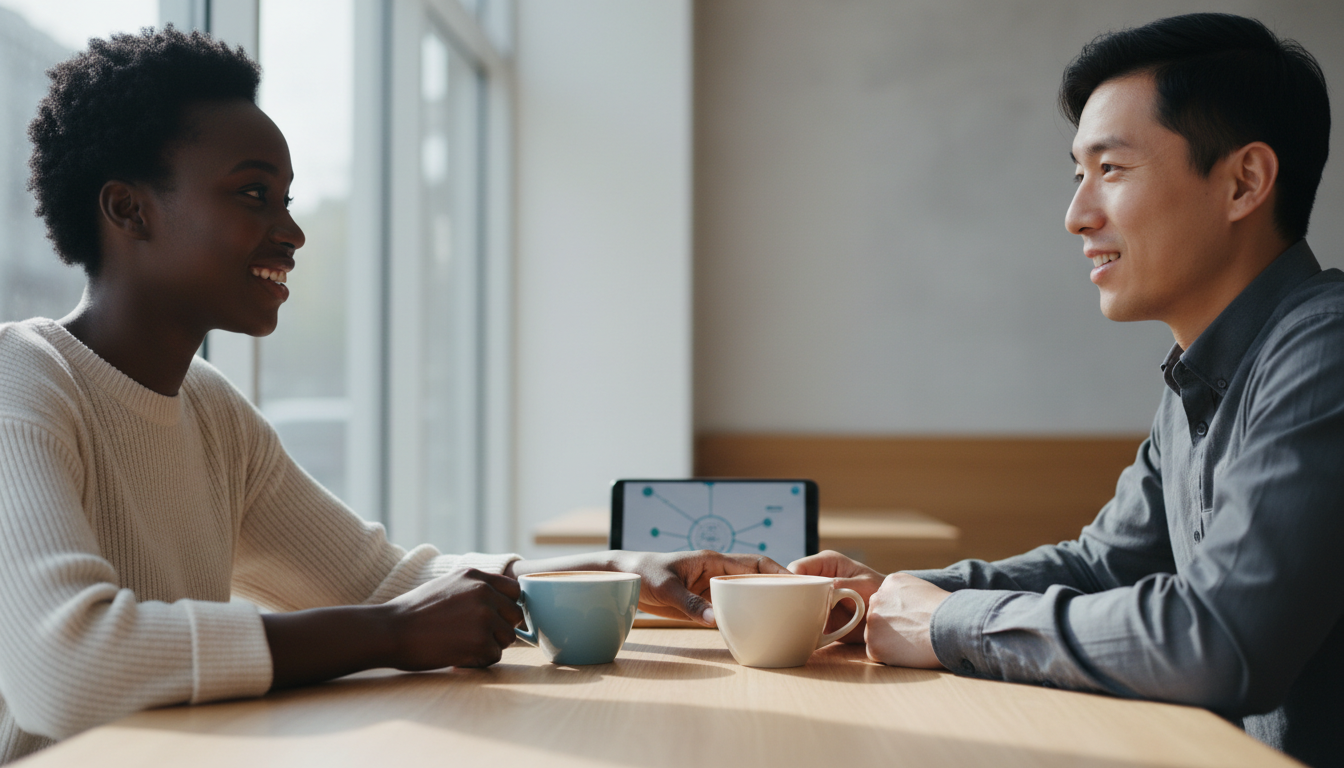 couple meeting coffee