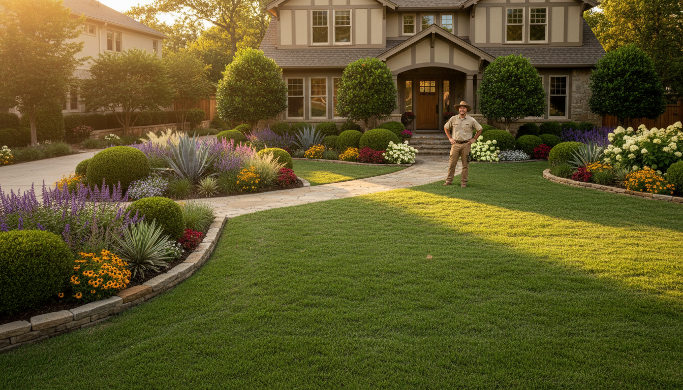 happy customer landscaping