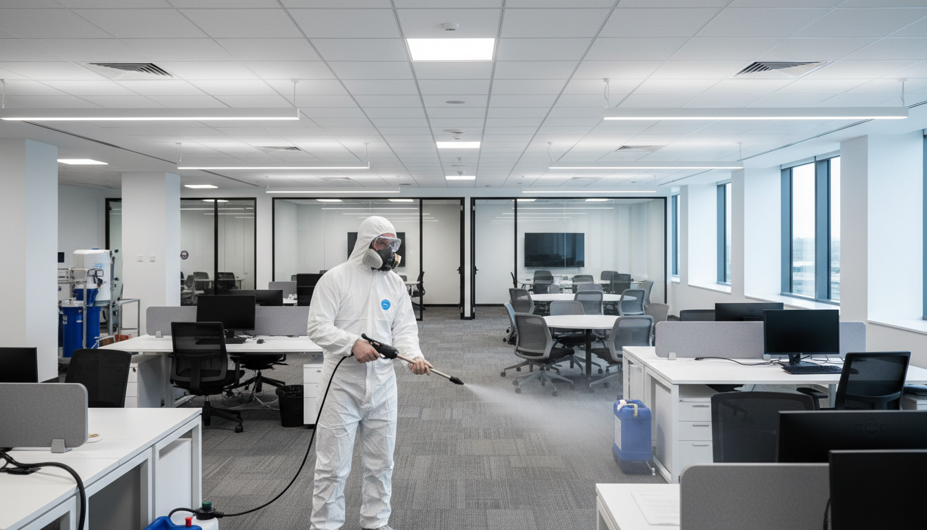 disinfecting office