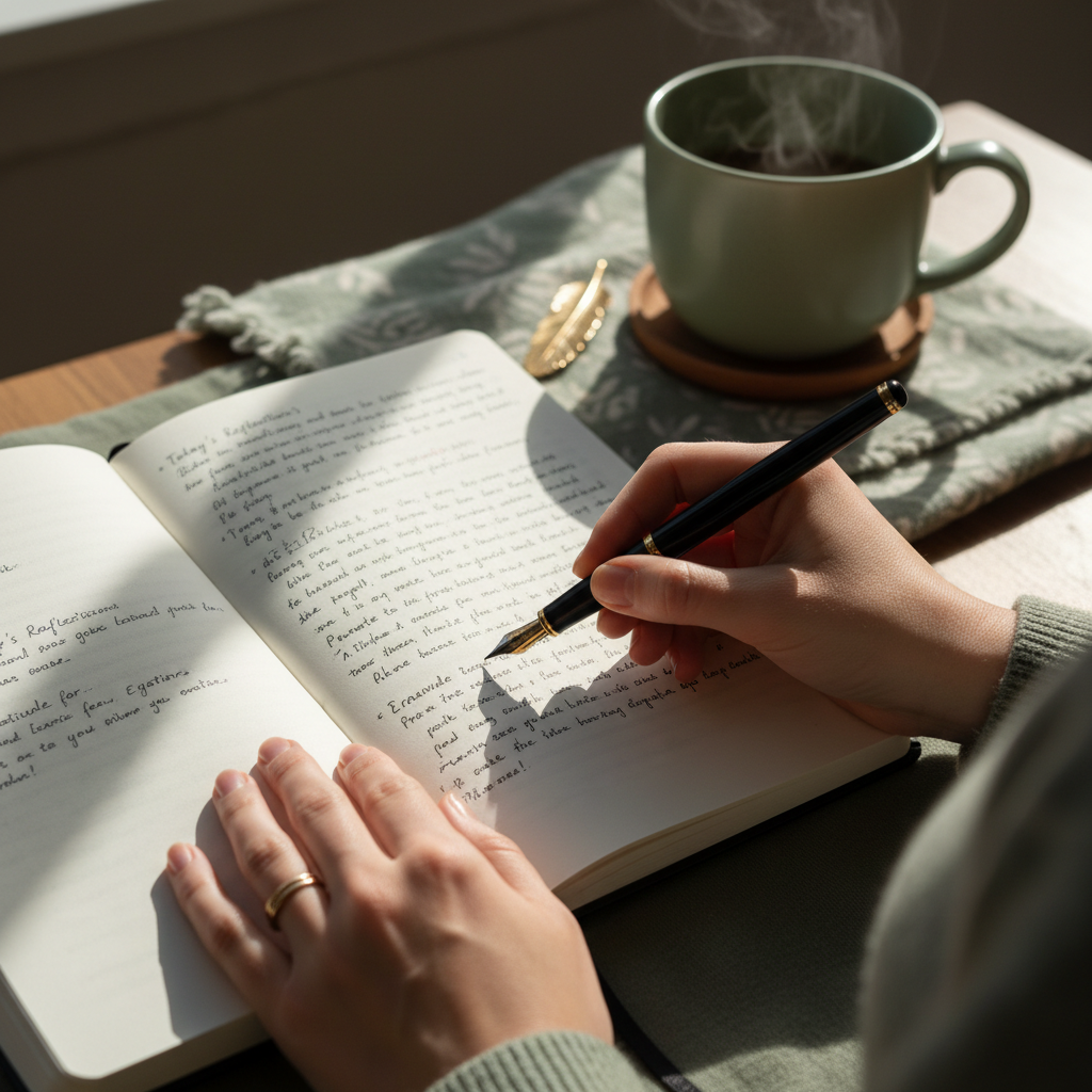 woman journaling