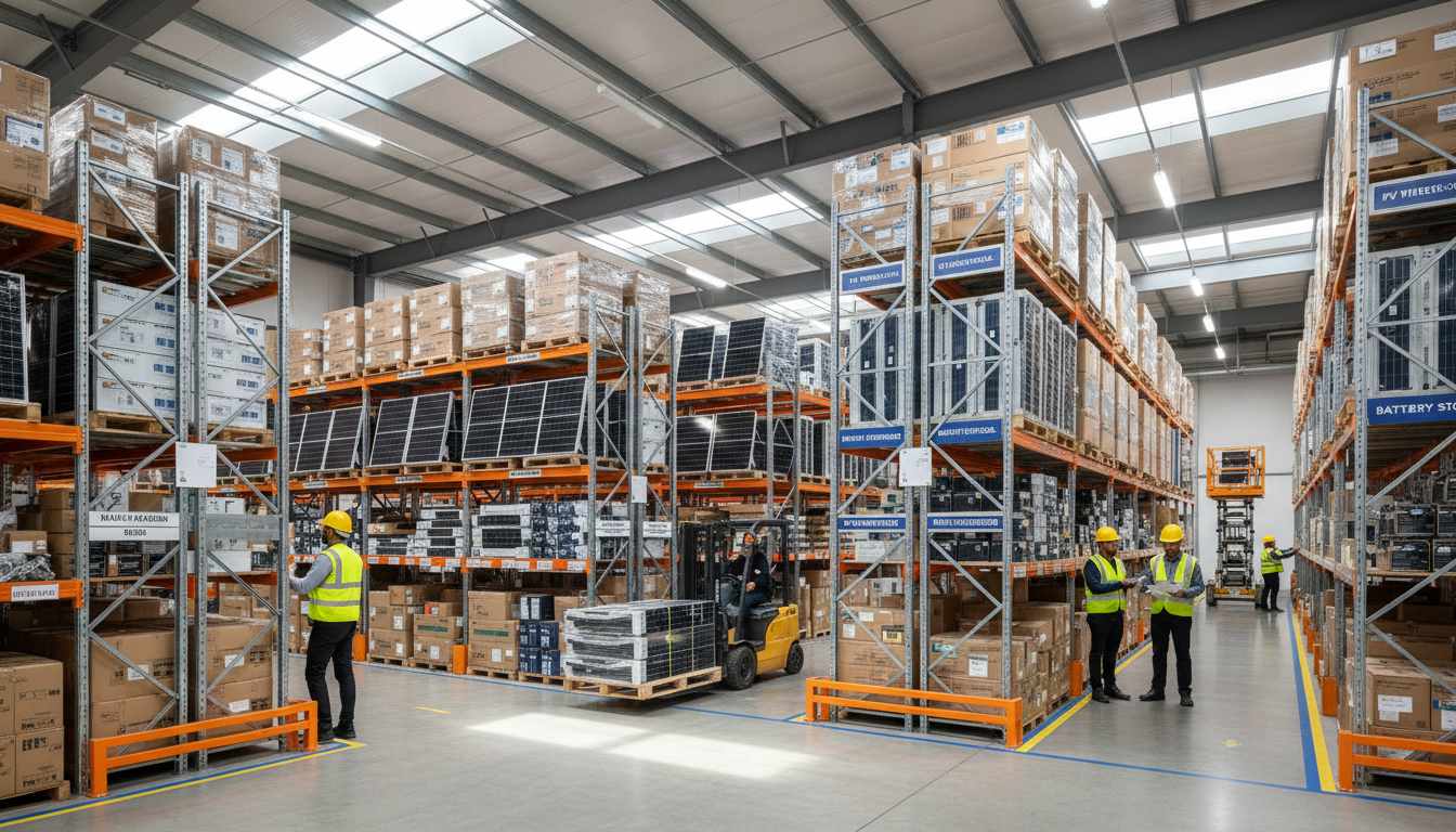 solar panels warehouse