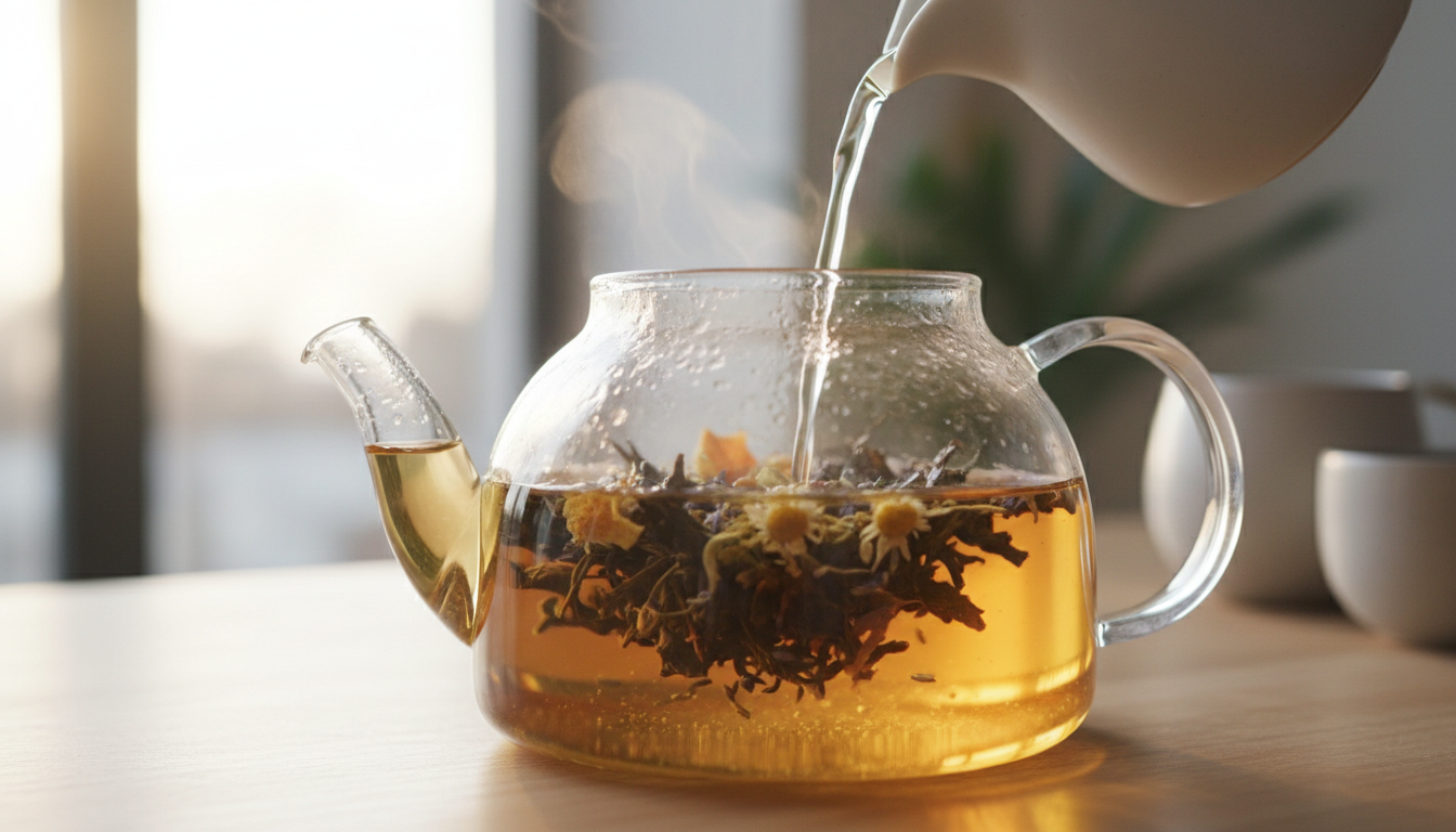 brewing tea